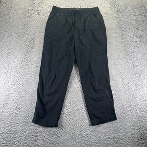 Gap Pant Women S Black Cotton Drawstring Straight Casual Outdoor Travel Workwear